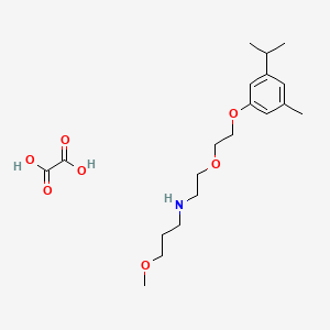 3-methoxy-N-[2-[2-(3-methyl-5-propan-2-ylphenoxy)ethoxy]ethyl]propan-1-amine;oxalic acid