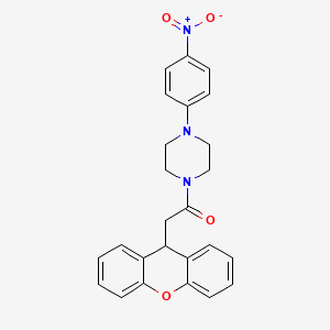 molecular formula C25H23N3O4 B4001964 1-[4-(4-nitrophenyl)piperazin-1-yl]-2-(9H-xanthen-9-yl)ethanone 