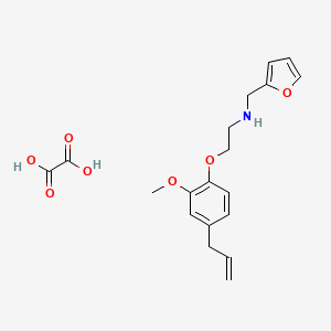 molecular formula C19H23NO7 B4001969 N-(furan-2-ylmethyl)-2-(2-methoxy-4-prop-2-enylphenoxy)ethanamine;oxalic acid 