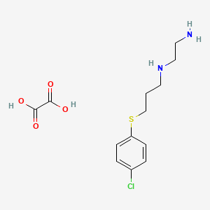 molecular formula C13H19ClN2O4S B4001985 N'-[3-(4-chlorophenyl)sulfanylpropyl]ethane-1,2-diamine;oxalic acid 