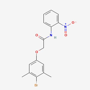 molecular formula C16H15BrN2O4 B4002005 2-(4-bromo-3,5-dimethylphenoxy)-N-(2-nitrophenyl)acetamide 