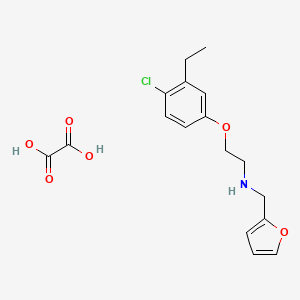 molecular formula C17H20ClNO6 B4002009 2-(4-chloro-3-ethylphenoxy)-N-(furan-2-ylmethyl)ethanamine;oxalic acid 