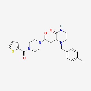 4-(4-methylbenzyl)-3-{2-oxo-2-[4-(2-thienylcarbonyl)-1-piperazinyl]ethyl}-2-piperazinone