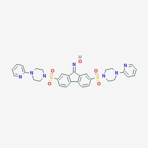 molecular formula C31H31N7O5S2 B400202 2,7-bis{[4-(2-pyridinyl)-1-piperazinyl]sulfonyl}-9H-fluoren-9-one oxime 