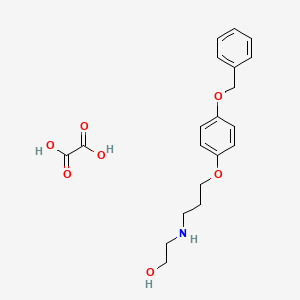 Oxalic acid;2-[3-(4-phenylmethoxyphenoxy)propylamino]ethanol