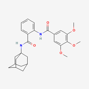 molecular formula C27H32N2O5 B4002030 N-[2-(1-adamantylcarbamoyl)phenyl]-3,4,5-trimethoxybenzamide 