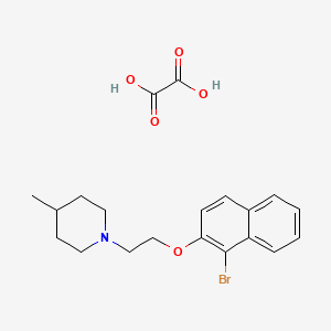 molecular formula C20H24BrNO5 B4002053 1-[2-(1-Bromonaphthalen-2-yl)oxyethyl]-4-methylpiperidine;oxalic acid 