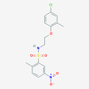 molecular formula C16H17ClN2O5S B4002061 N-[2-(4-chloro-2-methylphenoxy)ethyl]-2-methyl-5-nitrobenzenesulfonamide 