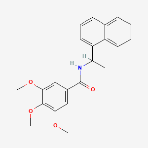 molecular formula C22H23NO4 B4002062 3,4,5-trimethoxy-N-[1-(1-naphthyl)ethyl]benzamide 