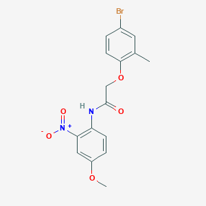 molecular formula C16H15BrN2O5 B4002063 2-(4-bromo-2-methylphenoxy)-N-(4-methoxy-2-nitrophenyl)acetamide 