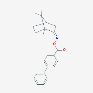 molecular formula C23H25NO2 B400207 1,7,7-trimethylbicyclo[2.2.1]heptan-2-one O-([1,1'-biphenyl]-4-ylcarbonyl)oxime 