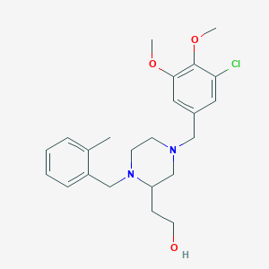 2-[4-(3-chloro-4,5-dimethoxybenzyl)-1-(2-methylbenzyl)-2-piperazinyl]ethanol