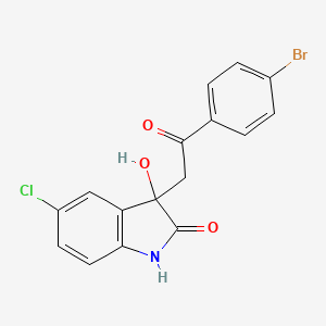 3-[2-(4-bromophenyl)-2-oxoethyl]-5-chloro-3-hydroxy-1,3-dihydro-2H-indol-2-one