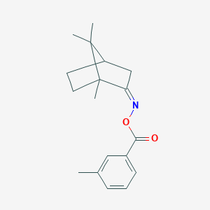 molecular formula C18H23NO2 B400209 1,7,7-trimethylbicyclo[2.2.1]heptan-2-one O-(3-methylbenzoyl)oxime 