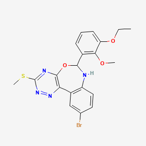 10-bromo-6-(3-ethoxy-2-methoxyphenyl)-3-(methylthio)-6,7-dihydro[1,2,4]triazino[5,6-d][3,1]benzoxazepine