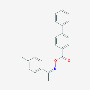 molecular formula C22H19NO2 B400212 biphenyl-4-yl({[(1Z)-1-(4-methylphenyl)ethylidene]amino}oxy)methanone 