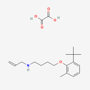 molecular formula C20H31NO5 B4002129 4-(2-tert-butyl-6-methylphenoxy)-N-prop-2-enylbutan-1-amine;oxalic acid 