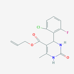 molecular formula C15H14ClFN2O3 B4002130 Prop-2-en-1-yl 4-(2-chloro-6-fluorophenyl)-6-methyl-2-oxo-1,2,3,4-tetrahydropyrimidine-5-carboxylate 