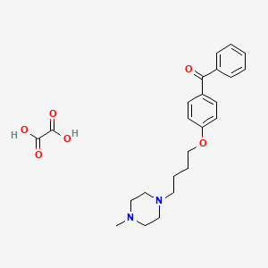 [4-[4-(4-Methylpiperazin-1-yl)butoxy]phenyl]-phenylmethanone;oxalic acid