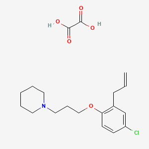 1-[3-(4-Chloro-2-prop-2-enylphenoxy)propyl]piperidine;oxalic acid