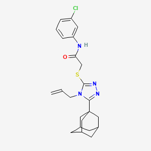 molecular formula C23H27ClN4OS B4002163 2-{[5-(1-adamantyl)-4-allyl-4H-1,2,4-triazol-3-yl]thio}-N-(3-chlorophenyl)acetamide 