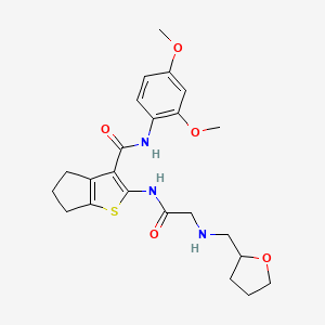 N-(2,4-dimethoxyphenyl)-2-{[N-(tetrahydrofuran-2-ylmethyl)glycyl]amino}-5,6-dihydro-4H-cyclopenta[b]thiophene-3-carboxamide