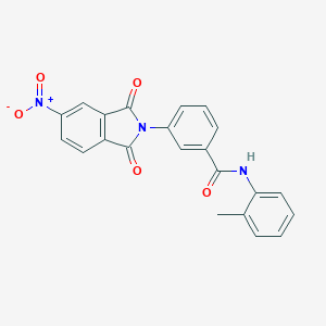 molecular formula C22H15N3O5 B400219 N-(2-methylphenyl)-3-(5-nitro-1,3-dioxo-1,3-dihydro-2H-isoindol-2-yl)benzamide 