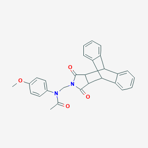 N-[(16,18-Dioxo-17-azapentacyclo[6.6.5.02,7.09,14.015,19]nonadeca-2,4,6,9,11,13-hexaen-17-yl)methyl]-N-(4-methoxyphenyl)acetamide