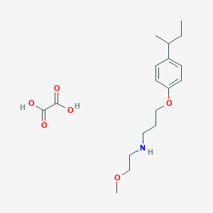 3-(4-butan-2-ylphenoxy)-N-(2-methoxyethyl)propan-1-amine;oxalic acid