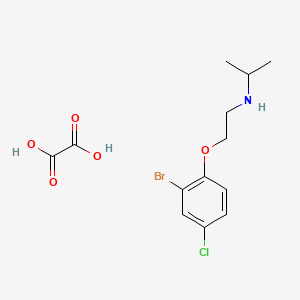 N-[2-(2-bromo-4-chlorophenoxy)ethyl]propan-2-amine;oxalic acid