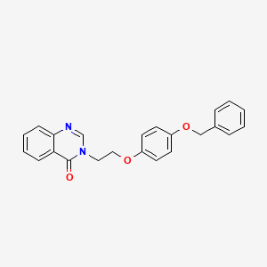 molecular formula C23H20N2O3 B4002208 3-[2-(4-phenylmethoxyphenoxy)ethyl]quinazolin-4-one 