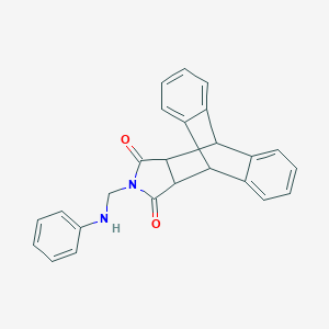 molecular formula C25H20N2O2 B400221 17-[(Phenylamino)methyl]-17-azapentacyclo[6.6.5.0~2,7~.0~9,14~.0~15,19~]nonadeca-2,4,6,9,11,13-hexaene-16,18-dione (non-preferred name) 