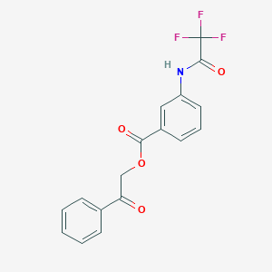 2-Oxo-2-phenylethyl 3-[(trifluoroacetyl)amino]benzoate