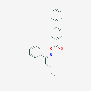 molecular formula C25H25NO2 B400223 1-phenyl-1-hexanone O-([1,1'-biphenyl]-4-ylcarbonyl)oxime 