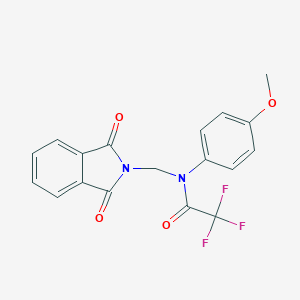 molecular formula C18H13F3N2O4 B400224 N-[(1,3-dioxo-1,3-dihydro-2H-isoindol-2-yl)methyl]-2,2,2-trifluoro-N-(4-methoxyphenyl)acetamide 