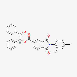 molecular formula C31H23NO5 B4002240 2-oxo-1,2-diphenylethyl 2-(2,4-dimethylphenyl)-1,3-dioxo-5-isoindolinecarboxylate 