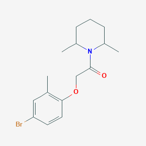 molecular formula C16H22BrNO2 B4002289 2-(4-Bromo-2-methylphenoxy)-1-(2,6-dimethylpiperidin-1-yl)ethanone 