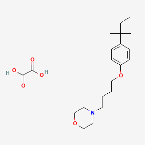 molecular formula C21H33NO6 B4002297 4-[4-[4-(2-Methylbutan-2-yl)phenoxy]butyl]morpholine;oxalic acid 