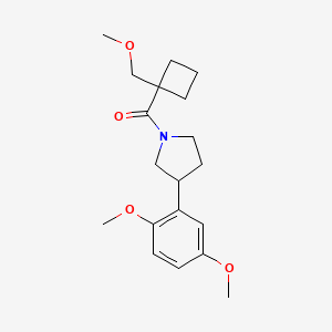 3-(2,5-dimethoxyphenyl)-1-{[1-(methoxymethyl)cyclobutyl]carbonyl}pyrrolidine