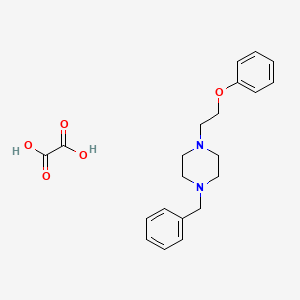 molecular formula C21H26N2O5 B4002317 1-Benzyl-4-(2-phenoxyethyl)piperazine;oxalic acid 