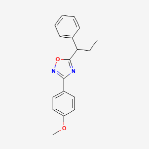 molecular formula C18H18N2O2 B4002333 3-(4-methoxyphenyl)-5-(1-phenylpropyl)-1,2,4-oxadiazole 