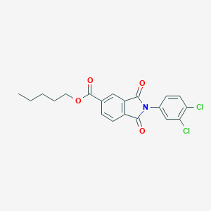 molecular formula C20H17Cl2NO4 B400234 Pentyl 2-(3,4-dichlorophenyl)-1,3-dioxo-5-isoindolinecarboxylate 