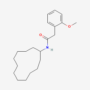 molecular formula C21H33NO2 B4002362 N-cyclododecyl-2-(2-methoxyphenyl)acetamide 