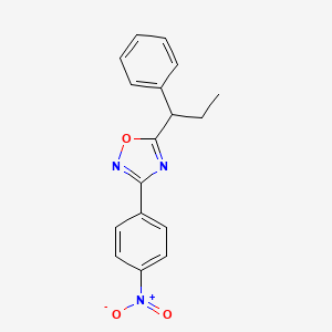 3-(4-nitrophenyl)-5-(1-phenylpropyl)-1,2,4-oxadiazole