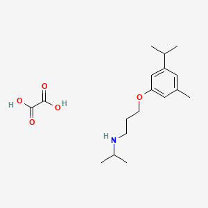 3-(3-methyl-5-propan-2-ylphenoxy)-N-propan-2-ylpropan-1-amine;oxalic acid