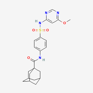 molecular formula C22H26N4O4S B4002431 N-[4-[(6-methoxypyrimidin-4-yl)sulfamoyl]phenyl]adamantane-1-carboxamide 