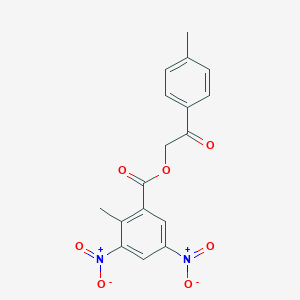 molecular formula C17H14N2O7 B400244 2-(4-Methylphenyl)-2-oxoethyl 2-methyl-3,5-dinitrobenzoate 