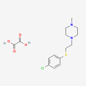 molecular formula C15H21ClN2O4S B4002468 1-[2-(4-Chlorophenyl)sulfanylethyl]-4-methylpiperazine;oxalic acid 