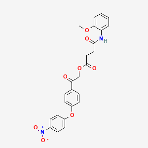 2-[4-(4-nitrophenoxy)phenyl]-2-oxoethyl 4-[(2-methoxyphenyl)amino]-4-oxobutanoate