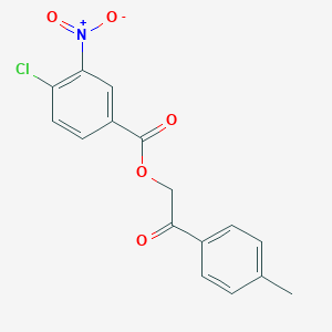 molecular formula C16H12ClNO5 B400248 2-(4-Methylphenyl)-2-oxoethyl 4-chloro-3-nitrobenzoate 